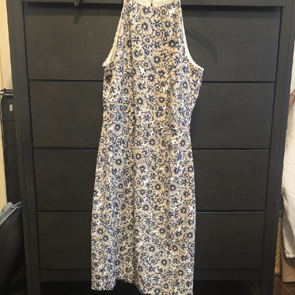 Banana Republic Blue, Pink and White Sleeveless  Dress
